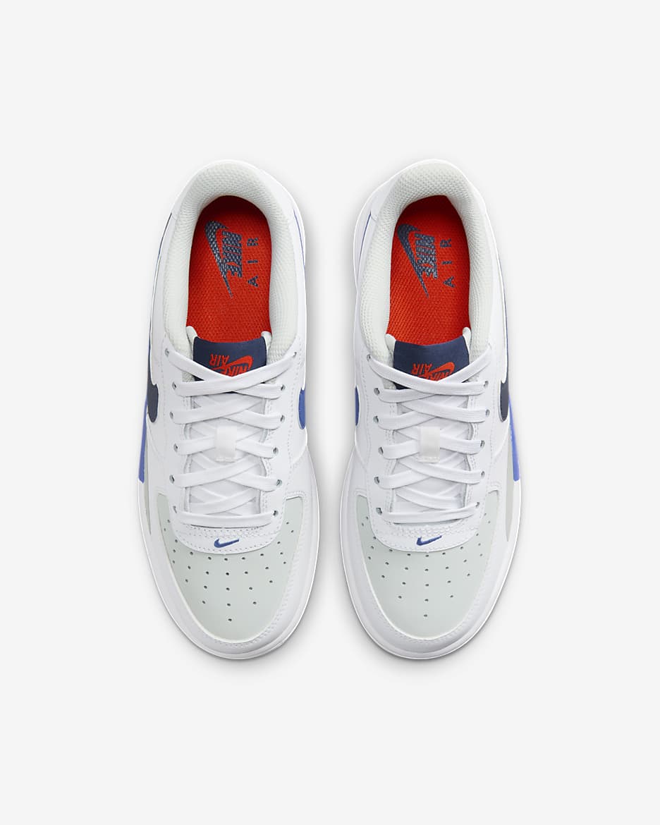 Nike white & blue air force 1 lv8 3 trainers youth best sale